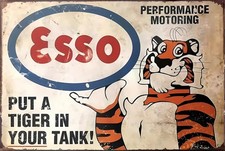 Esso Aluminium Metal Sign