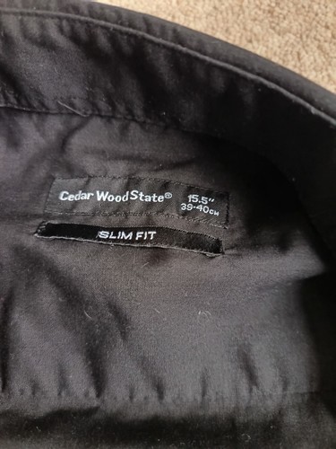 Mens black shirt collar - shirt, 15.5"