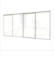 Sliding Mirrored Wardrobe Doors. 4 Pannels Floor to ceiling.