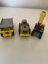 3 Tonka Construction Toys.Dump Truck, Bulldozer & Digger