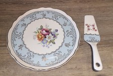 Old Foley Floral Cake Plate & Cake Server (Repaired) Decorative Collectable