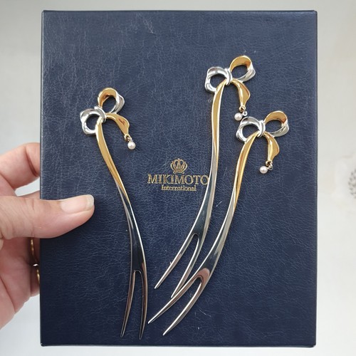 Mikimoto pearl ribbon bow - pearl,