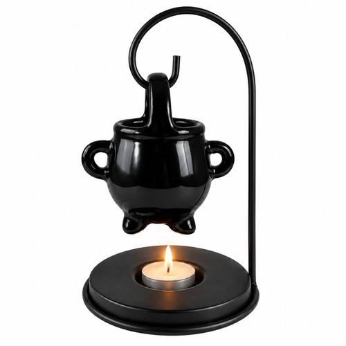 Halloween cauldron oil burner - halloween,