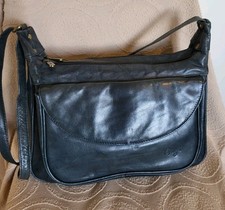 Gigi Navy Blue Soft Genuine Leather Shoulder Bag Crossbody Bag Handbag 