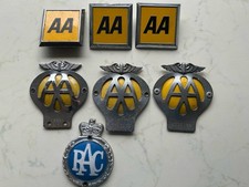 Vintage Car Badges X 7 - RAC -