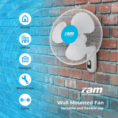 Ram 400mm wall mounted fan - ram,