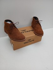 NEW - Red Tape Tan Suede Leather Ankle Desert Boots Size UK 7 (41) 3 Hole Laces.