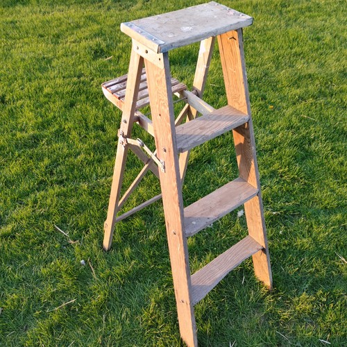 Vintage rustic wood ladder - rustic,