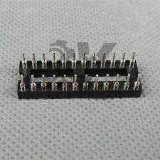 2pcs Round hole 24pin Pitch 2.54mm DIP IC Sockets Adaptor New #F23
