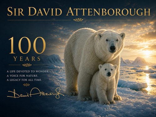 Sir david attenborough - david, signed