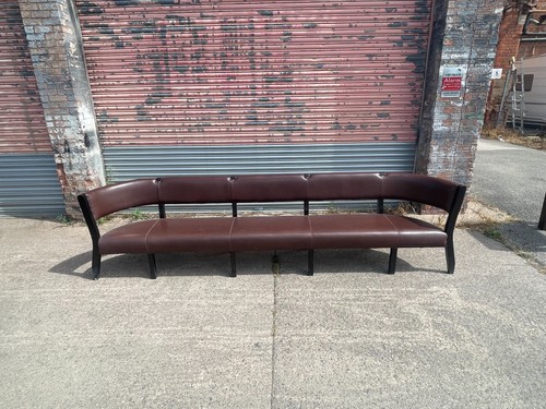 Large curved brown faux - brown,