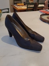 Vintage Grey Satin Joan & David  Women's Court Shoes 6 UK