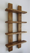 Rustic Style Reclaimed Pallet Wood Shelves -Farmhouse Look- Wax Finished 