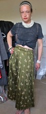 Zara Skirt Green Leopard Print