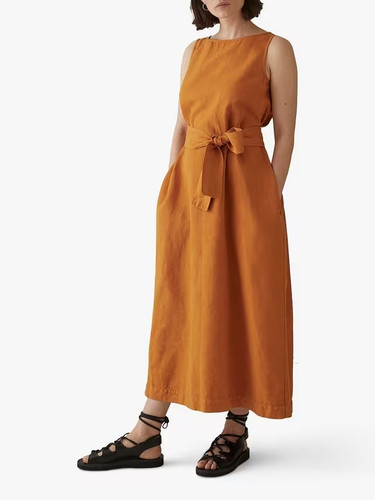 Toast cotton linen midi - &,