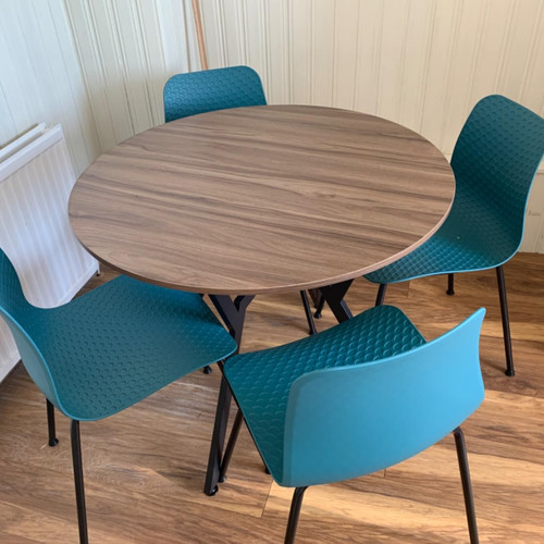 Round industrial dining - round,