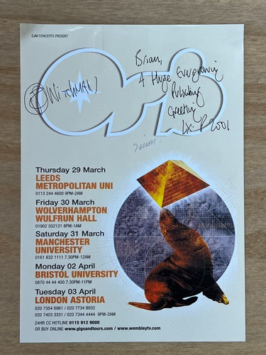 Signed tour flyer 2000s - signed,