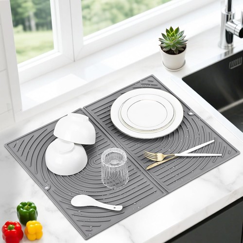 Silicone dish draining mat - silicone,