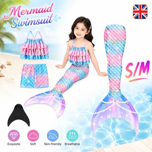 Kids mermaid tail with monofin - kids,