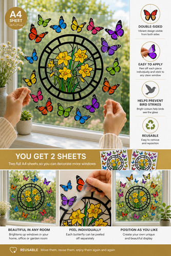 Double sided butterfly window - sided,