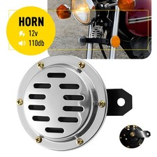12V Chrome Motorcycle Classic Horn Motorbike Scooter 110Db Universal Horn 100Mm