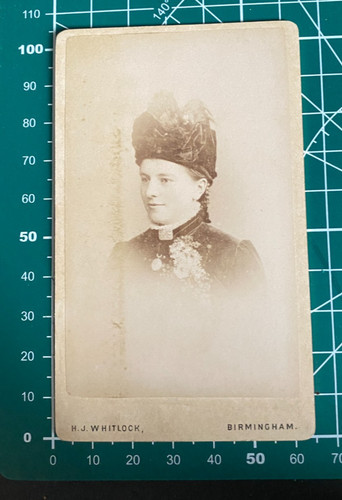 Cdv lady with hat feather - with,
