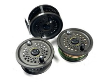 British Fly Reels Magnum 200D disc drag salmon fly reel, with two spare spool...
