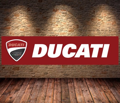 Ducati red banner garage - ducati,