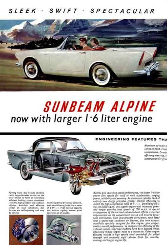 Sunbeam alpine 1960 sleek - sunbeam,