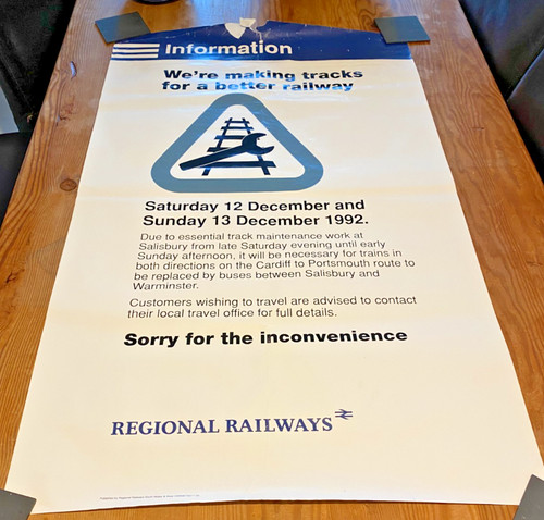 Original railway poster used - poster,
