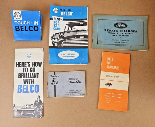 Vintage automotive ephemera - automotive,
