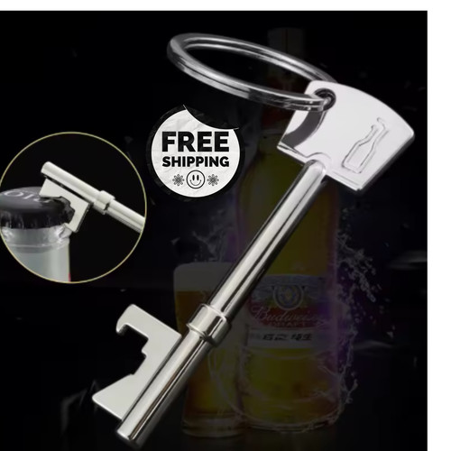Key shaped bottle - shaped, ring
