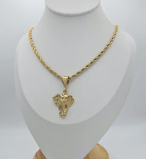 Gold Elephant Necklace, 14k