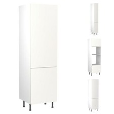 Slab Gloss White Tall Kitchen Kit Units - Doors & Soft Close Hinges