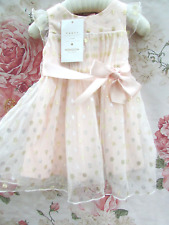 BNWT MONSOON Pink Sparkle Christening Party Occasion Dress 3-6 Months  £40