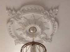 Ceiling rose plaster plain - rose,