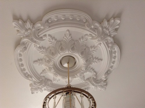 Ceiling rose plaster - ceiling, plain