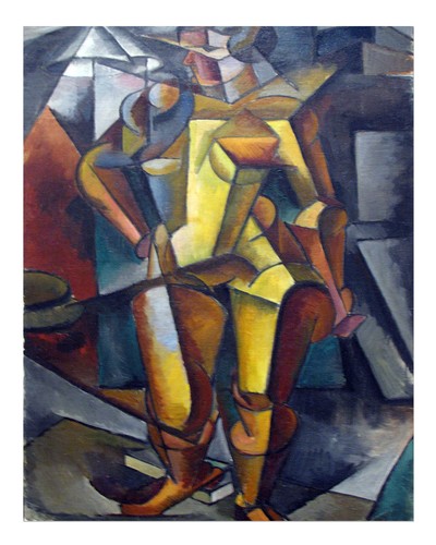 Cubist abstract figure - abstract, poster