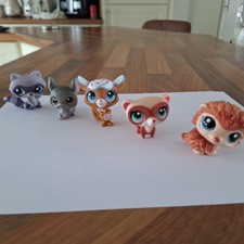 Littlest Pet Shop 5 Assorted Cute Forest Pets in Good Played With Condition