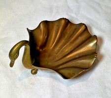 Vintage solid brass swan