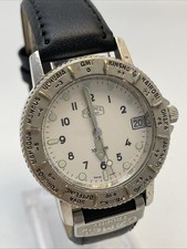 Camel Trophy Men's Vintage Watch Silver Retro Brand New Strap Swiss Made