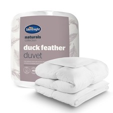 Silentnight Duck Feather 10.5 Duvet Natural 100% Cotton Cover Hypoallergenic