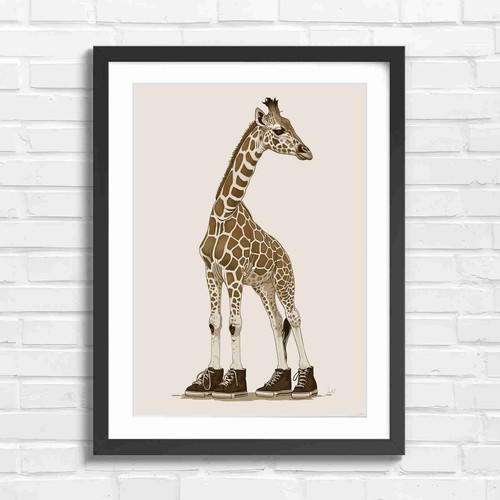 Fashionable giraffe wearing - fashionable,