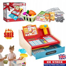 Wooden Toy Cash Register for