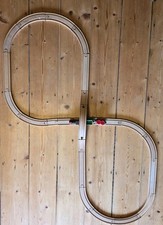 Wooden Train Set In Fig Of 8