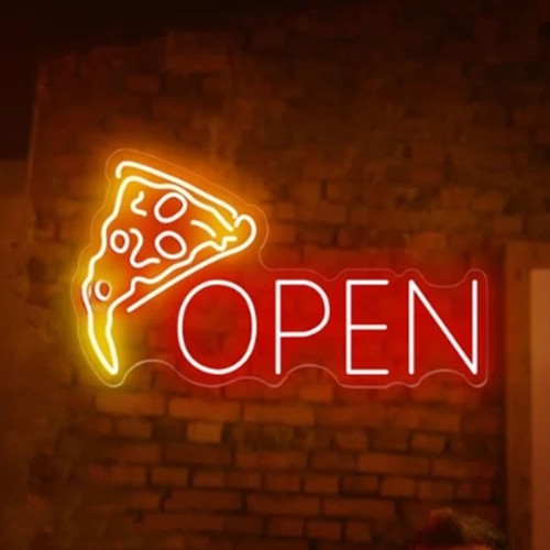 Pizza neon sign acrylic open - sign,