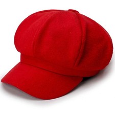 Solid Color Wool Beret Hat –
