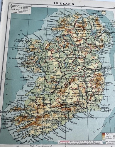 1923 map france ireland - 1923:,