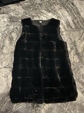 Ladies Black Faux Fur Gilet