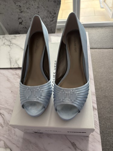 Baby blue satin peep toe - baby,